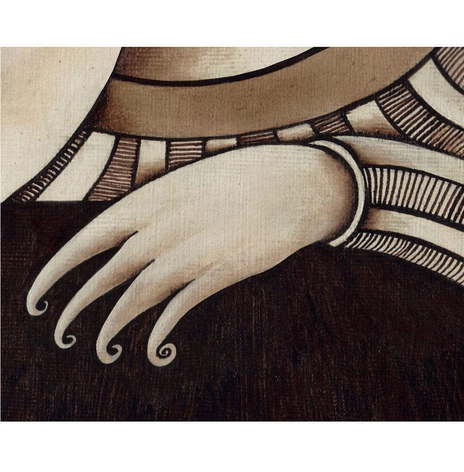 Batman without costume writing a letter to Picasso