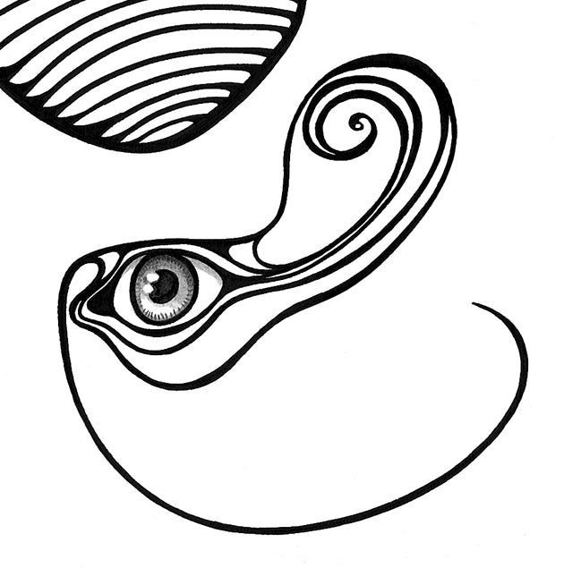 Very happy drawing walking with his testicles inside a toaster