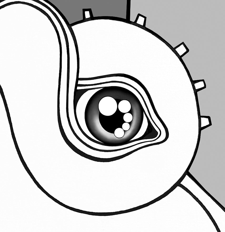 Fragment - Horse of Guernica in front of the mirror